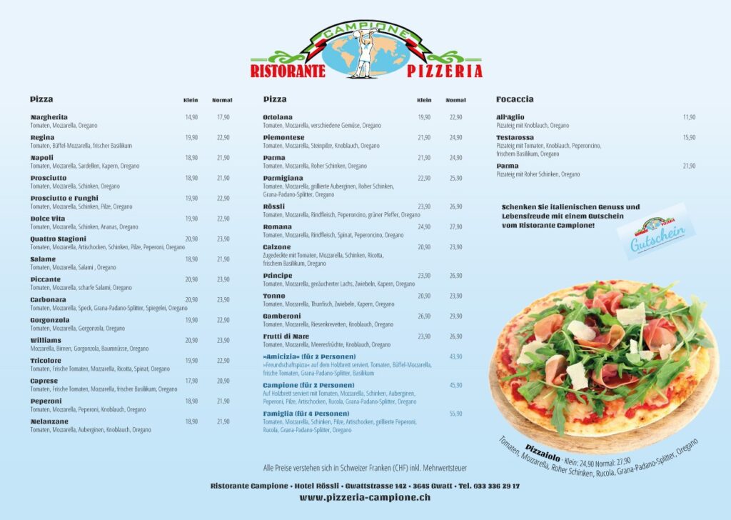 Pizzeria-Campione-Pizzakarte-Speisekarte-Blau